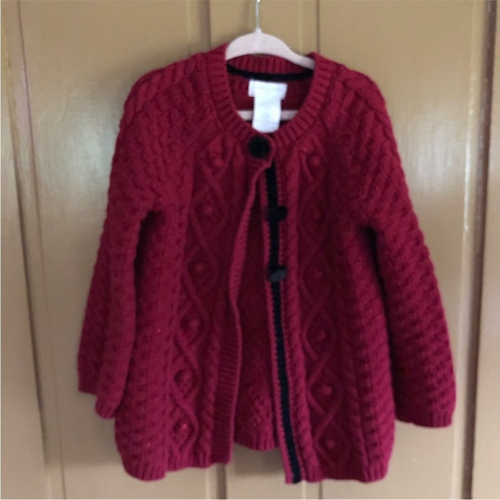 Adrienne Vittadini Kids Red Cable Knit Sweater
